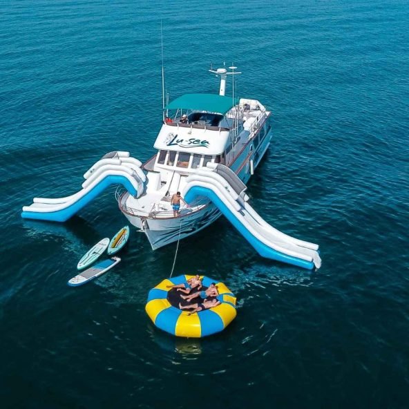 Aventura en Barco Tobogan XXL, Snorkel, Actividades, Almuerzo Pick Up